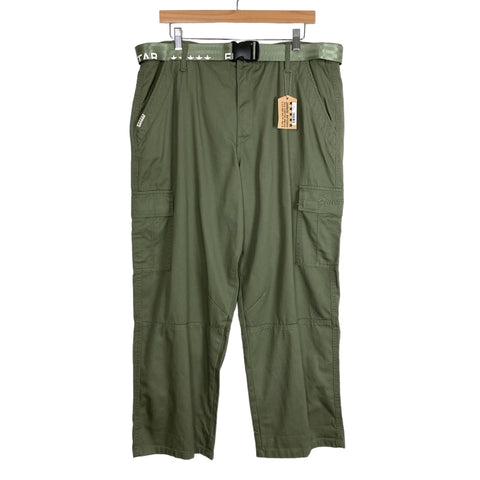 Fivestar General Army Green Relaxed Fit High-Rise with Belt Utility Cargo Pants NWT- Size 15/32 (Inseam 27”)