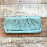 Lauren Merkin Green Glossy Leather Clutch