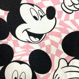 Zara Disney Pink/White Checkerboard Mickey Top-Size 8Y (see notes)