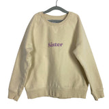 Bob & Blossom Beige Sister Sweatshirt-Size 8Y (see notes, we have matching toddler girl's sweatshirt, sold out online)