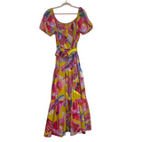 Farm Rio Neon Macaws Belted Maxi Dress NWT- Size XL