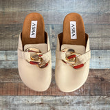 Asos ASRA Tan Chain Detail Clogs NWOT - Size 7.5 (sold out online)