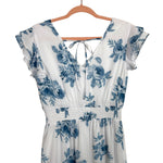 Grace Karin White Blue Floral Print Dress NWT - Size S