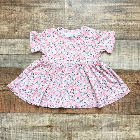Posh Peanut Pink/Blue/Green Floral Print Dress/Top- Size 12-18M
