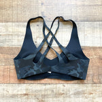 Lululemon Black Camo Print Strappy Back Bra- Size 4