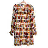 Roller Rabbit Sheer Geo Printed Dress with Liner- Size L