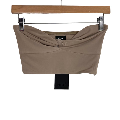 NBD Mocha Twist Front Strapless Crop Top NWT- Size XS (we have matching skirt)