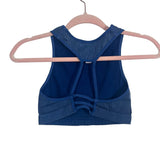 Xhilaration Blue Ribbed Back Cutout Sports Bra- Size XS