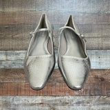 Open Edit Silver Ballet Flats- Size 9