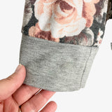 Twenty Ten Gray Floral Pattern Hooded Sweatshirt- Size 1XL (see notes)