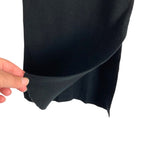 Dress Forum Black Ribbed Mock Neck with Side Slit Midi Dress NWT- Size L