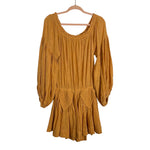 Free People Gold Gauze Off the Shoulder Dress NWT- Size S