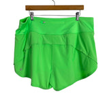 Lululemon Neon Green Running Shorts- Size 16