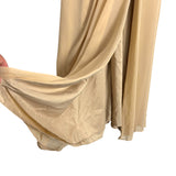 Azazie Tan Pleated Top Gown - Size A12 (See Notes)