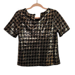 Lili Sidonio Black and Gold Sequin Top NWT- Size XS (see notes, we have matching shorts, sold out online)