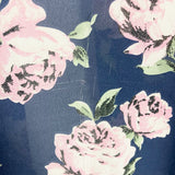 Inluv Navy with Pink Flowers Kimono- Size L (see notes)