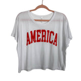 Bella + Canvas Flowy Collection America Crop Tee- Size M (sold out online)