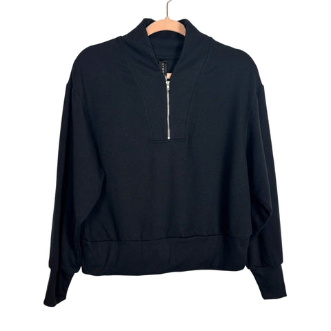 Interval Black Quarter Zip Sweatshirt - Size S