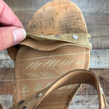 Dolce Vita Suede Studded Cork Heel Sandals- Size 9.5 (see notes)