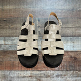 Dr. Scholls Sustainable Comfort for All Metallic Silver Platform Sandals- Size 6