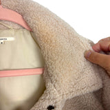 Tularosa Cream Sherpa Snap Front Shacket - Size M (See Notes)