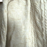 Pink Lily Cream Zipper Front Pullover- Size S (see notes)