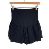 Maacie Black with Inner Shorts Maternity Yoga Shorts- Size S