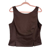 PAIGE Linen Deep V Zipper Closure Back Tank Top- Size 10 (sold out online, we have matching pants)