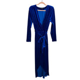 ELOQUII Royal Blue Velvet Tie Wrap Dress - Size 14 (Sold Out Online!)