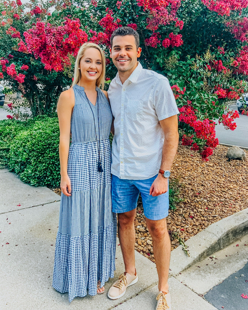 Lauren Conrad Navy/Blue Gingham with Tassel Tie Halter Maxi Dress- Siz The Saved Collection Lauren Conrad Navy/Blue Gingham with Tassel Tie Halter Maxi Dress- Siz The Saved Collection