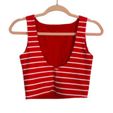 Your Personal Best SculptLux Red/White Striped Bra Top - Size S