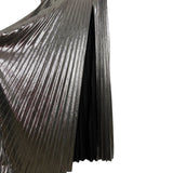 Retrofete Metallic Silver Pleated Skirt with Slit- Size M (sold out online, we have matching top)