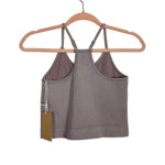 Popflex Taupe What's The Scoop Seamless Crop Tank NWT - Size S (Sold Out Online!)