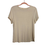 Nuuds Cream Ribbed Top - Size XL (See Notes)