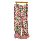 Icy City Co Bianca Satin Feather Trim Pajama Set NWT - Size XL (Sold Out Online)