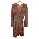 In Loom Dusty Pink Sequin Wrap Dress - Size XL (Sold Out Online!)