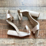 Gianni Bini Satin High Heeled Sandals- Size 7.5 (see notes)