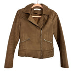 Justfab Tan Faux Suede Jacket - Size XXS