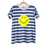 BSR Smiley. Blue and White Striped Smiley Face Tee- Size S (sold out online)
