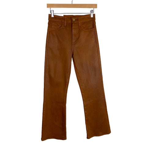 Joe's Brown High Rise Cropped Faux Leather Pants NWT- Size 25 (Inseam 26”)