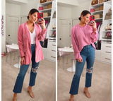 Buddy Love Pink Crushed Velvet Blazer- Size M