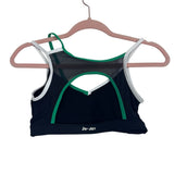 Jo + Jax Black Green and White Mesh Cutout Back Sports Bra- Size SA