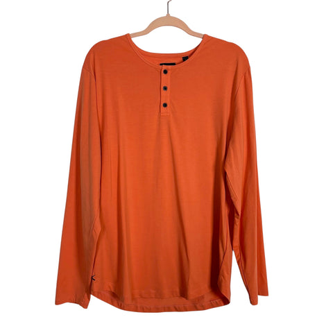 Cuts Orange Curve-Hem Top - Size Men's XL