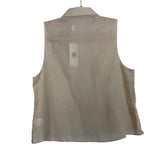ASTR Cream Layered Ruffle Hidden Button Cropped Top NWT- Size S