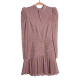 SAYLOR Pink Metallic Gold Back Exposed Dress- Size S