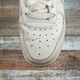 Pre-Owned Nike Air Force 1 White Leather Sneakers- Size 8 (see notes)