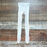 Baby Gap Ivory Ribbed Tights- Size 4-5 Years (see notes)