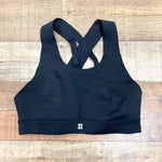 Sweaty Betty Black with Back Interlocking Criss Cross Straps Sports Bra- Size 34B