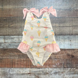 Sal & Pimenta White Ice Cream Cone Swimsuit - Size 3T