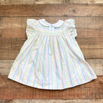 Beaufort Bonnet Company Pastel Stripes with Back Bow Dress- Size 3T